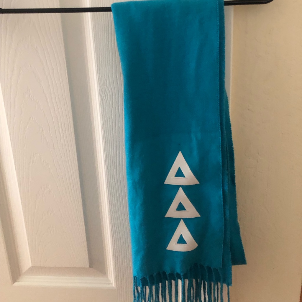 Tri Delta Delta Delta Delta Blue Cashmere Scarf